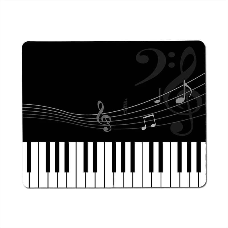 Tappetino per mouse Tasti per pianoforte Tappetini da gioco Vintage Cool Note musicali Tappetino per mouse in gomma resistente antiscivolo di piccole dimensioni vendita calda