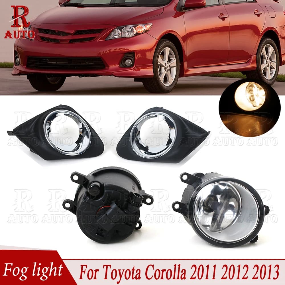 R-AUTO fendinebbia per Toyota Corolla 2011 2012 2013 fari fendinebbia copertura griglia fari fendinebbia a LED alogeni
