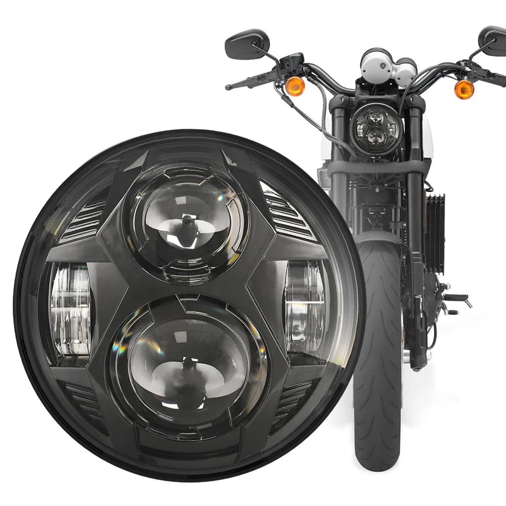 51W nero 5-3/4 "5.75'' LED proiettore moto faro DRL Hi/Lo Beam per Harley Sportster 1200 883 faro Touring