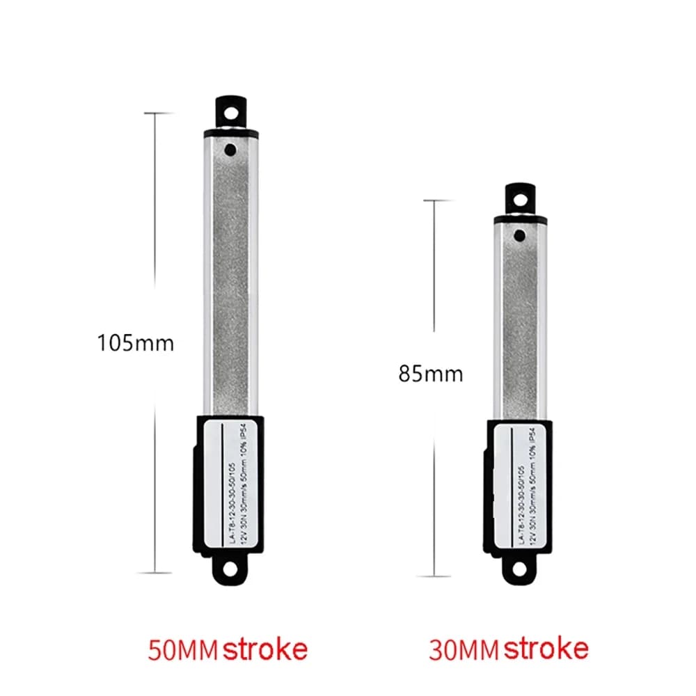 Micro Attuatore Lineare 150N DC12V 24v Telescopico 10mm 30mm 50mm 75mm 100mm Attuatore Lineare Elettrico Motore Controller Wireless