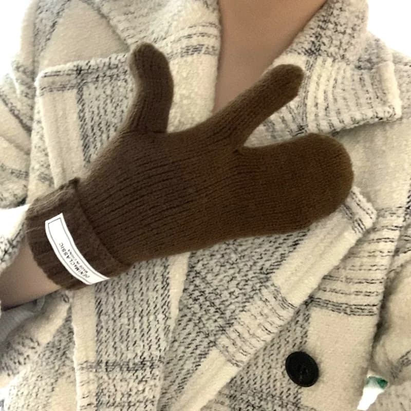 2021 guanti elastici a dita intere caldi e spessi ciclismo guida moda donna uomo guanti da esterno lavorati a maglia caldi invernali