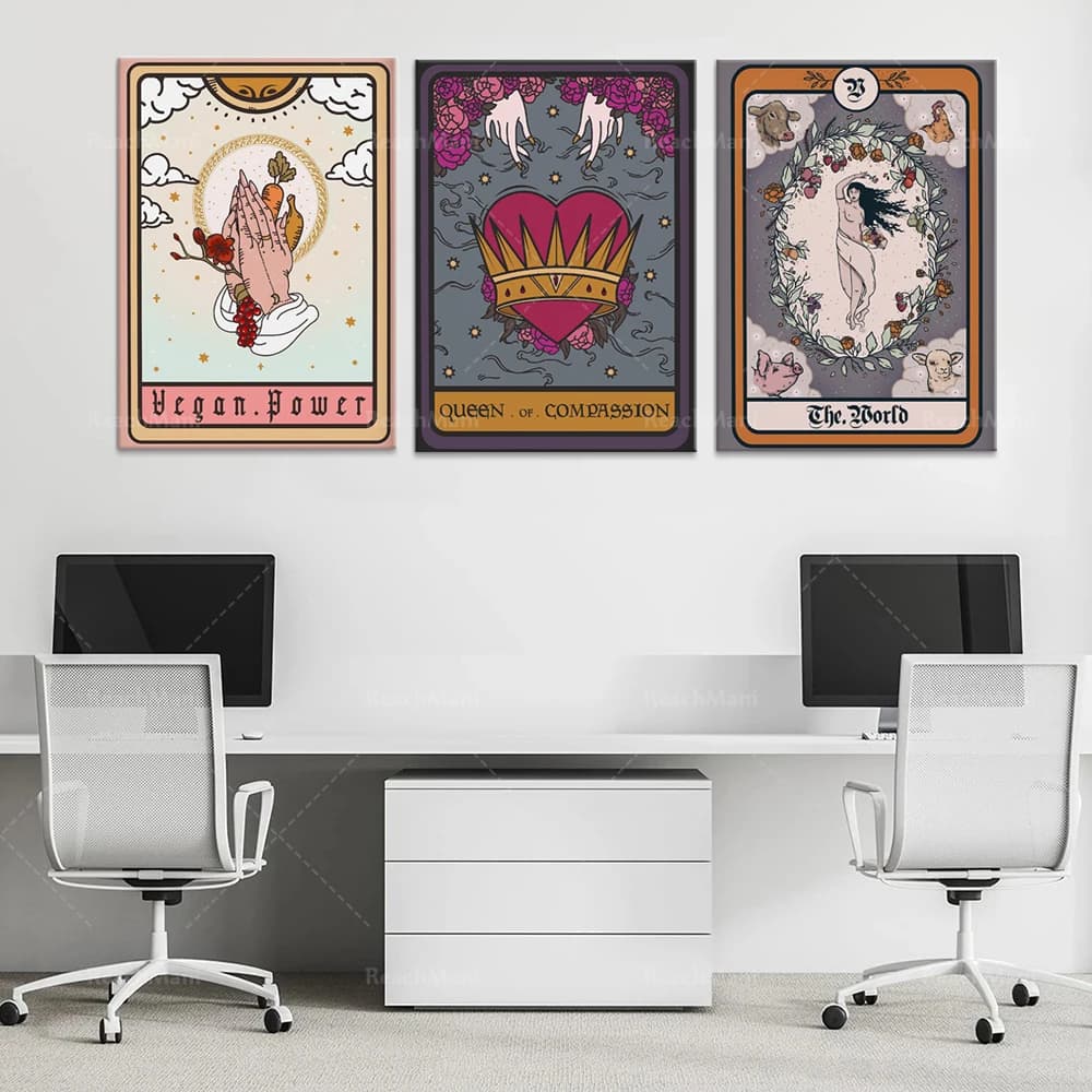Carta dei tarocchi astratta tela pittura poster stampa immagine di arte della parete soggiorno decorazione della casa nordica
