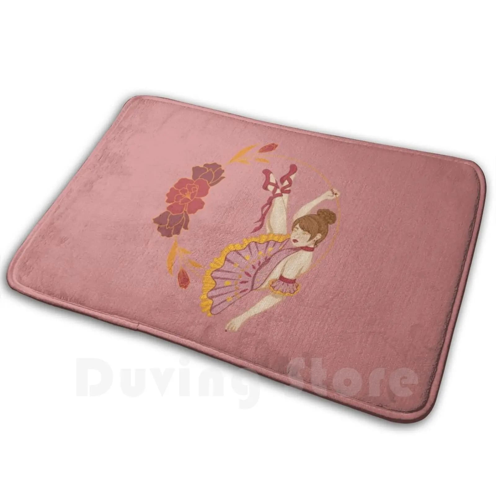 Rosa Ballerina-Lislatina Tappeto Tappetino Tappeto Cuscino Morbido Lislatina Rosso Arancione Cerchio Ballerina Ragazze Bambina Balletto