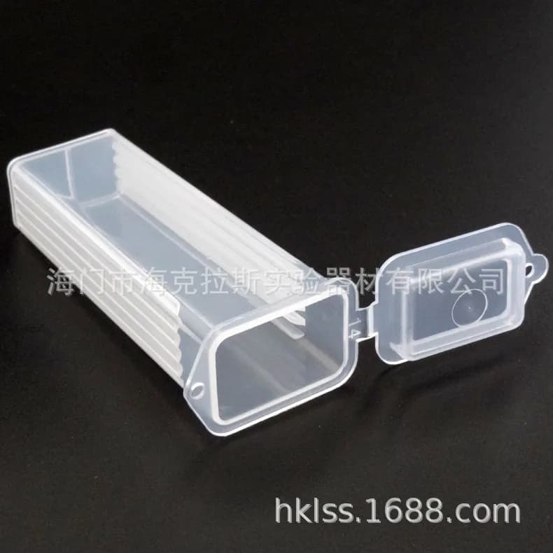 Scatola portaoggetti per vetrini in vetro per vetrini per microscopio in plastica Scatola portaoggetti per microslide PP contiene 5 scatole dispenser