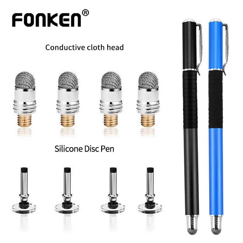Penna stilo Schermo capacitivo Disco Fibra Touch Pen Punte di ricambio Disegno Scrittura Pennino Matita Testa Universale per Smartphone