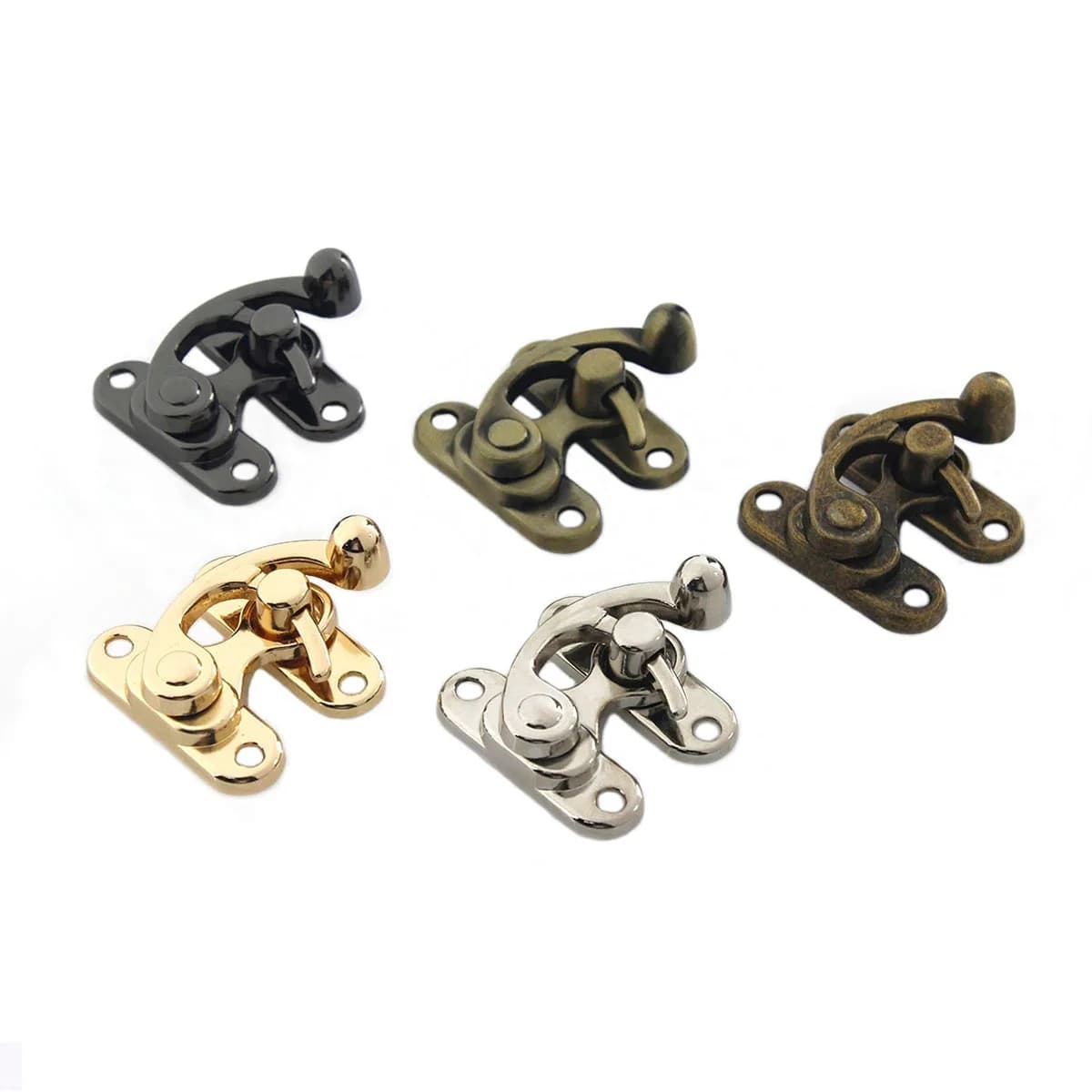 1Piece Metal Vintage Latch Lock Wooden Box Lock Closure Clasp Buckle for DIY Bags Luggage Furniture Hardware Accessories