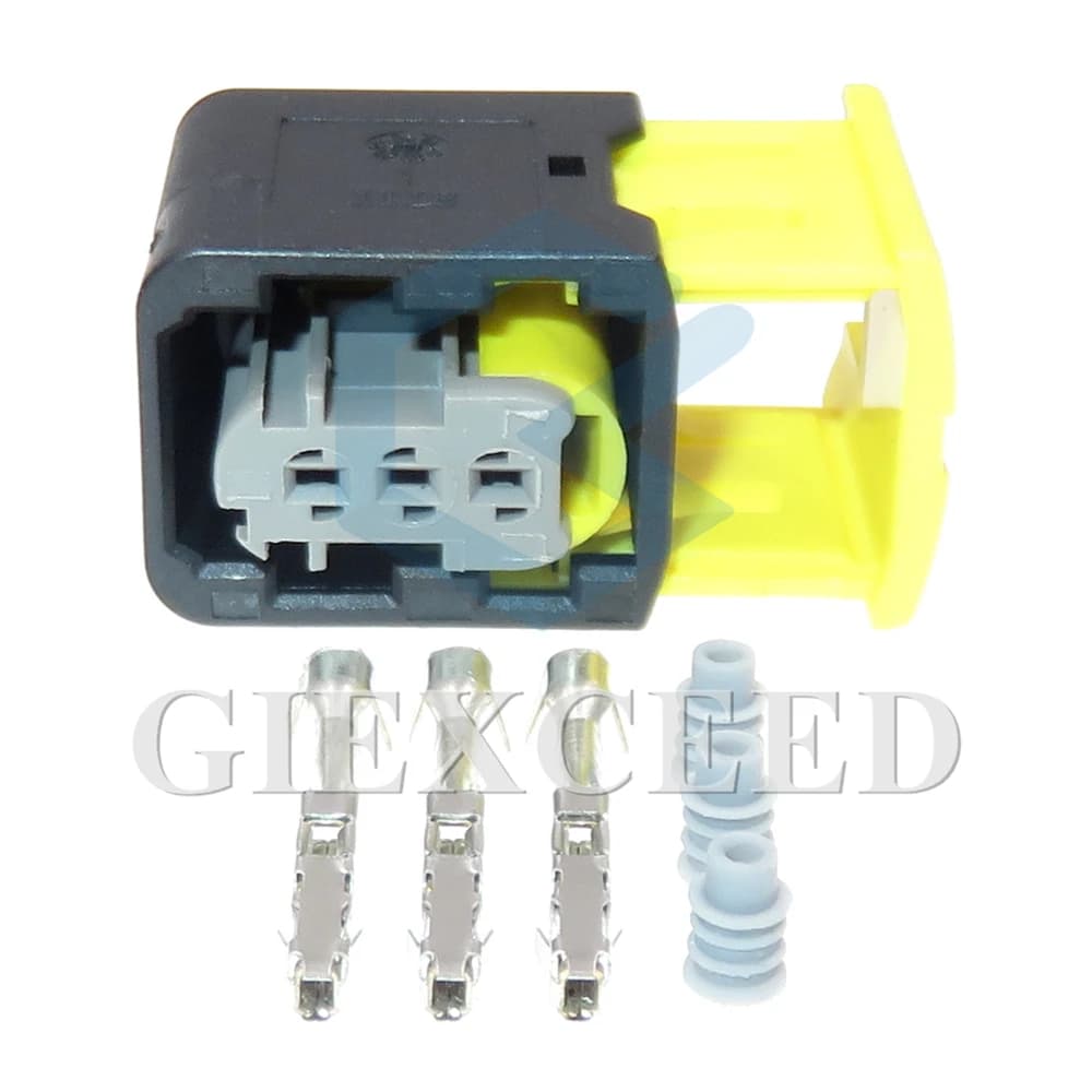 2 set 3 Pin 2-1418448-1 presa per alloggiamento in plastica impermeabile grigia Automobile connettore per cablaggio elettrico serie 1.5