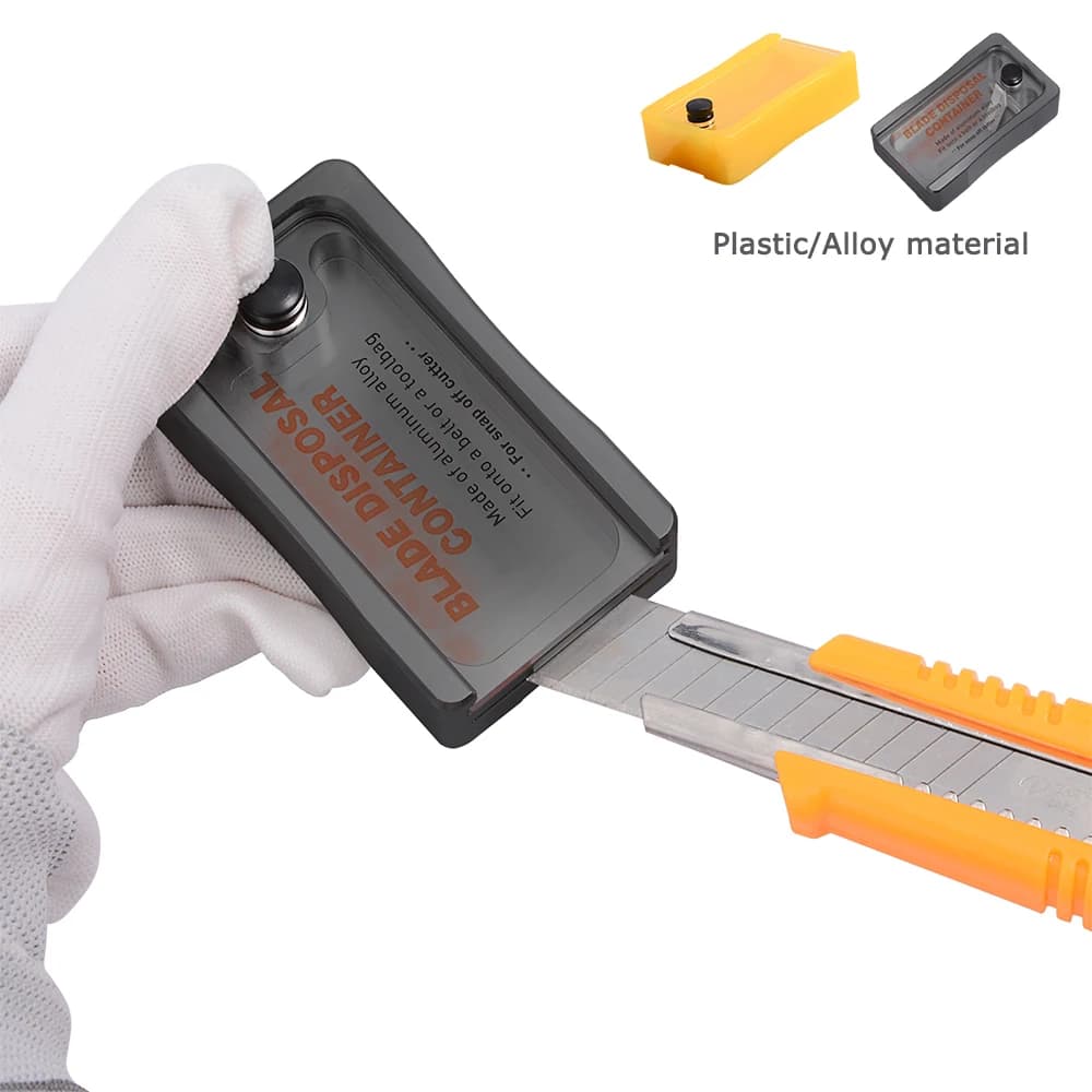 FOSHIO Snap Off lame scatola di smaltimento magnetica per coltello artistico involucro in vinile pellicola per auto adesivo adesivo taglio cestino contenitore di stoccaggio