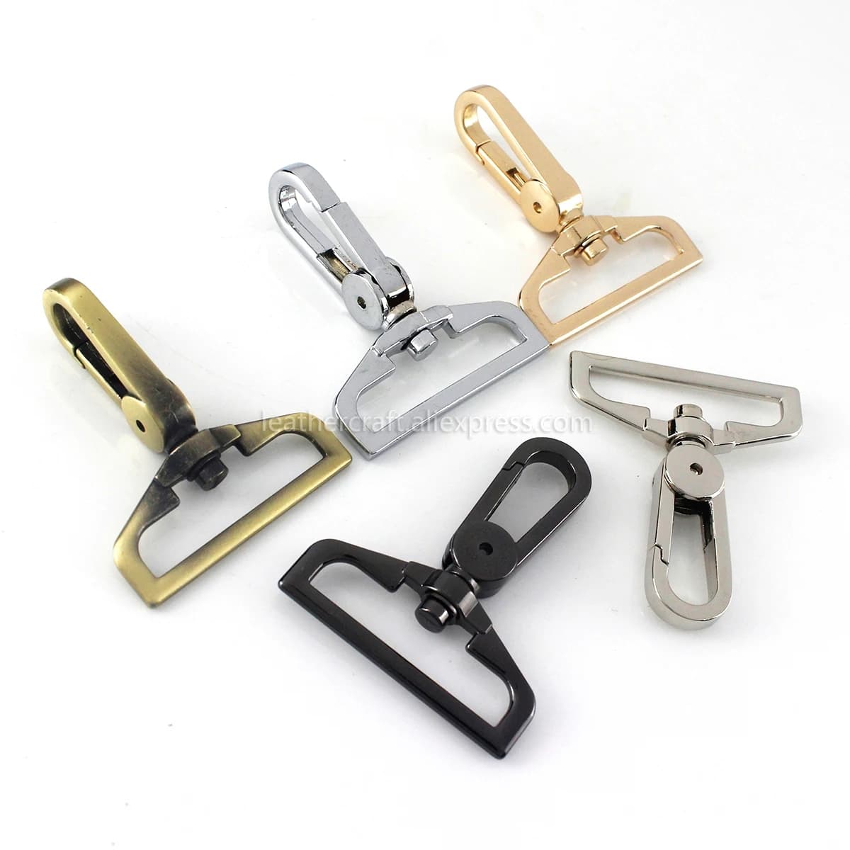 1 pz metallo 38mm D anello girevole occhiello moschettone grilletto fermagli clip per borsa artigianale in pelle cinghia cintura tessitura portachiavi di grandi dimensioni