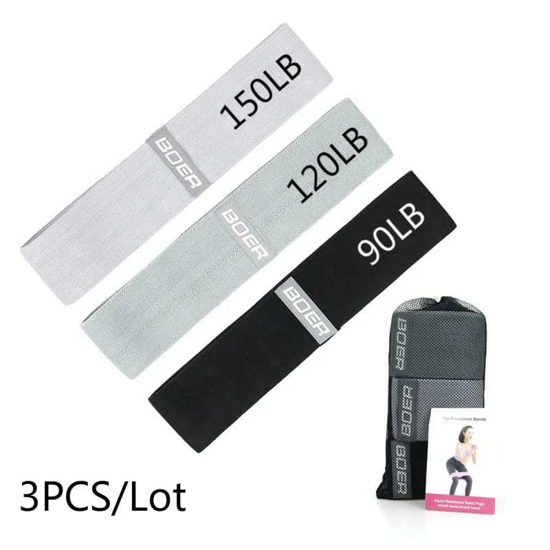 3 pezzi donna uomo fasce di resistenza in tessuto Set elastico Sport Yoga Fitness resistenza banda casa palestra attrezzature esercizio elastico