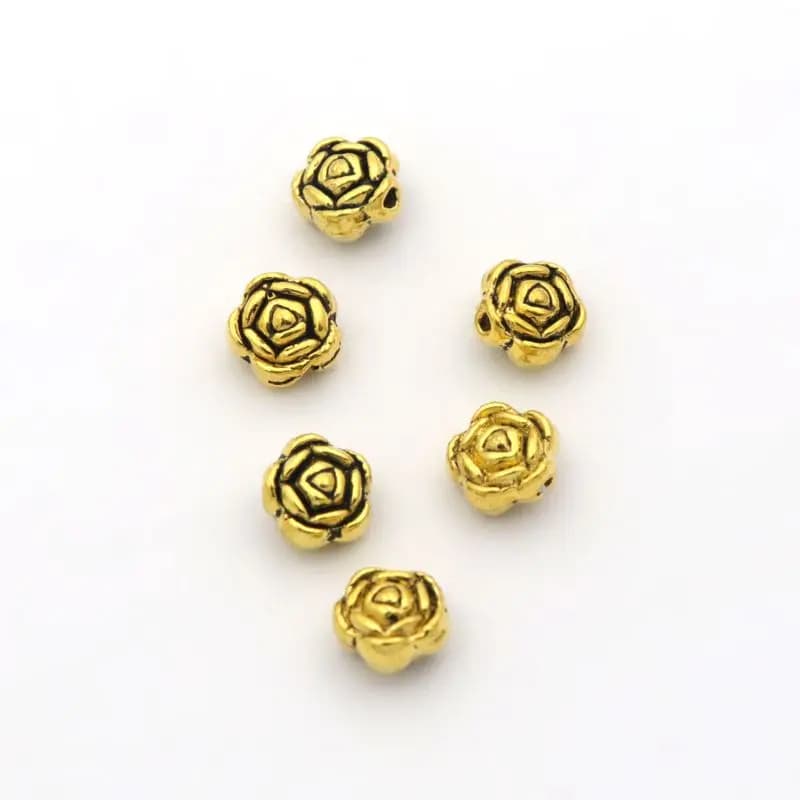 50 pcs 6mm Flower Pink Elegant Metal Brakes Stretcher For Making Jewelry Sew Beads Wholesale DIY Accessories