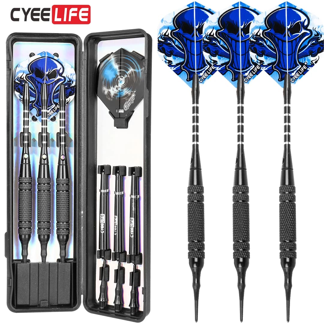 CyeeLife Freccette 3 pezzi 14/16/17/18gDarts Set di punte in plastica per freccette elettroniche Freccette in ottone con stili multipli
