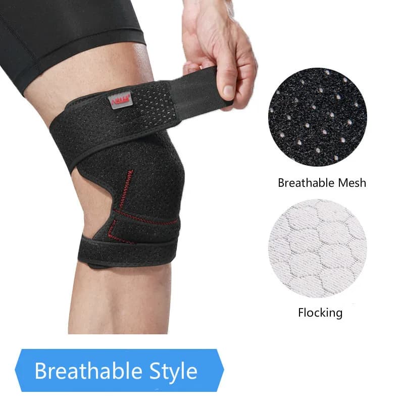1PCS Menisco del Ginocchio Protector Pad Bendaggio Regolabile Pressurizzazione Brace Ginocchiera Escursioni Corsa E Jogging Basket Ginocchio Support Wrap