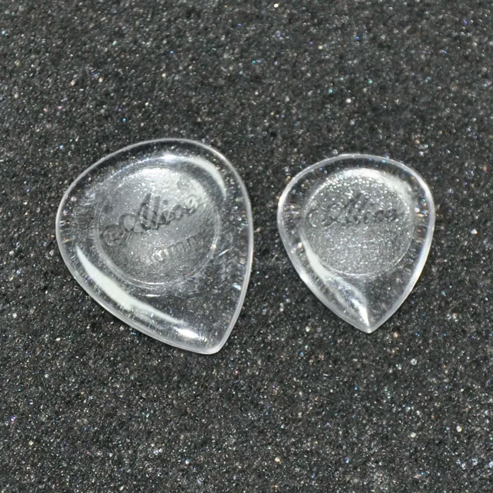 Lotti di 100 plettri Alice AP-J pesanti da 3 mm trasparenti standard a forma di cuore per chitarra basso