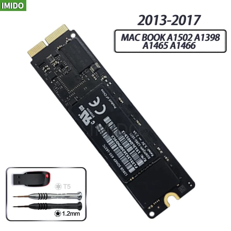 SSD originale da 128 GB 256 GB 512 GB 1 TB per MacBook Pro Retina 2013 2014 2015 A1502 A1398 MacBook Air A1465 A1466 Disco a stato solido