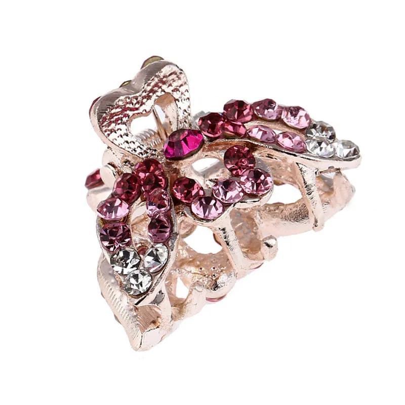 Fermaglio per capelli vintage con strass di cristallo per donne e ragazze, accessori per capelli