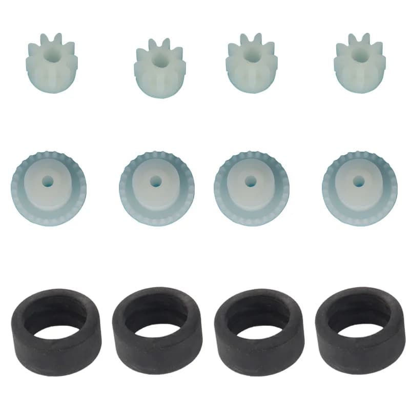 Electric Scalextric Car Slot Racing 1/32 Gear Pneumatici Pignoni Set Accessori per parti Carrera