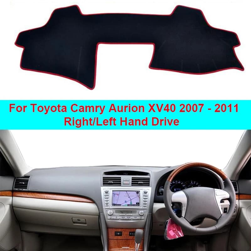 2 strati Interno Auto di Copertura del Cruscotto del Precipitare della stuoia Tappeto Del Capo Per Toyota Camry Aurion XV40 2007 2008 2009 2010 2011 LHD RHD Tenda Da Sole