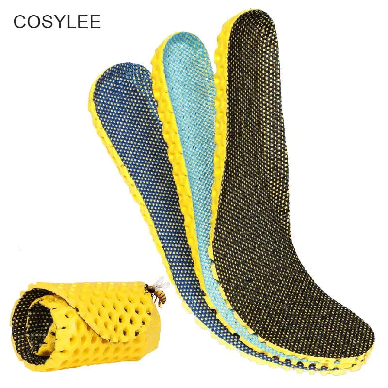 Mesh traspirante elasticizzato deodorante cuscino da corsa solette per piedi uomo donna solette per scarpe suola cuscinetto ortopedico memory foam
