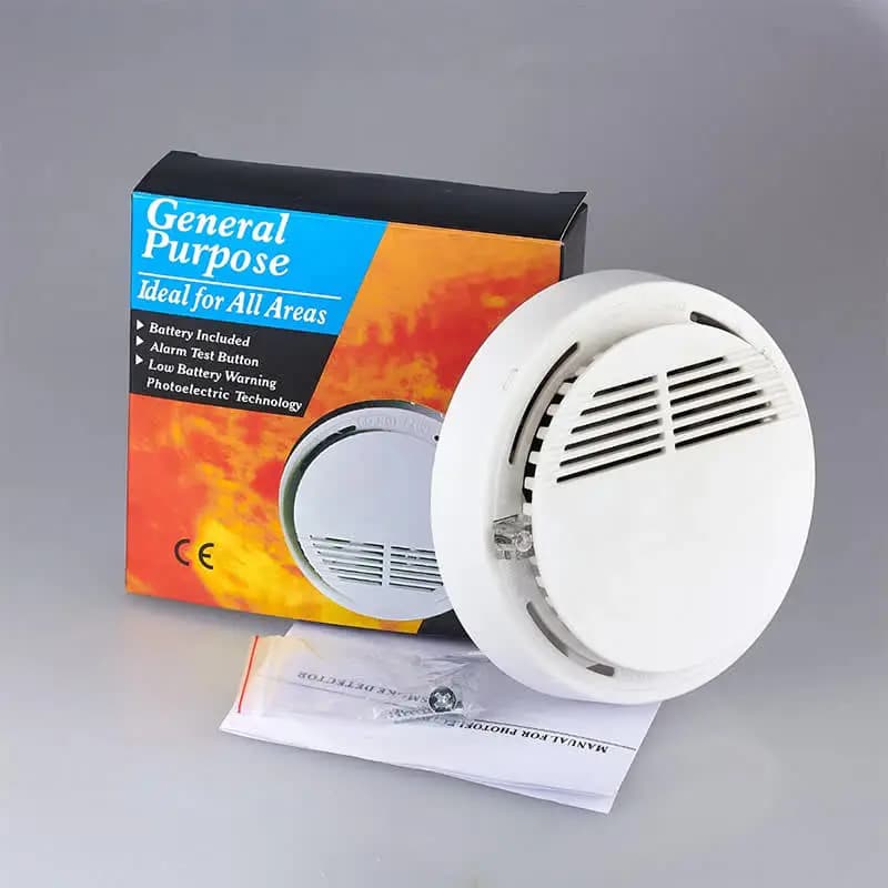 Sensore di allarme di fumo fotoelettrico autonomo Rilevatore di fumo Allarme Allarme di protezione antincendio Alta sensibilità per la sicurezza domestica