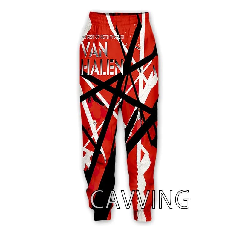 CAVVING 3D Print Van Halen Band pantaloni Casual pantaloni sportivi pantaloni dritti pantaloni sportivi pantaloni da Jogging pantaloni
