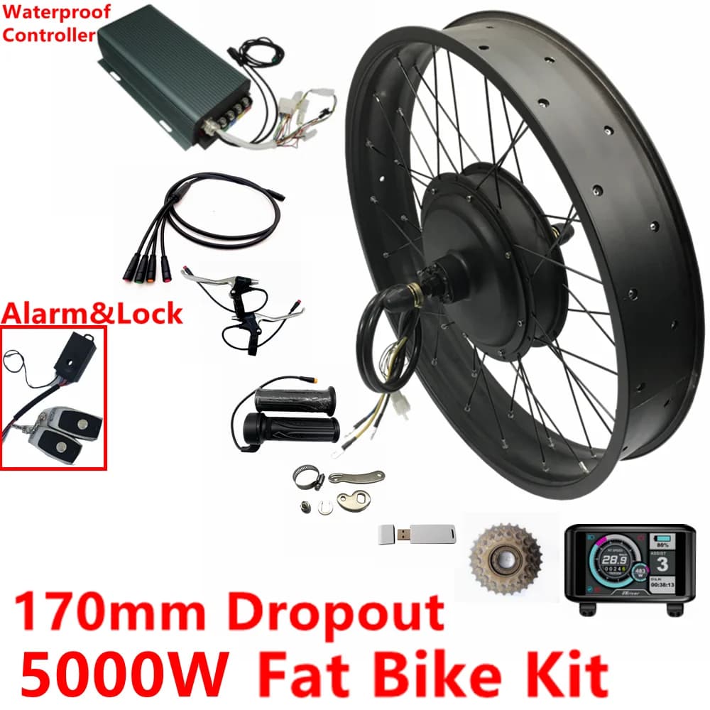 US Stock NBpower 170mm Dropout 48-72v 5000W Fat Ebike Ruota motore posteriore Kit di conversione bicicletta elettrica Fat Sabvoton UKC1 UKC1 +