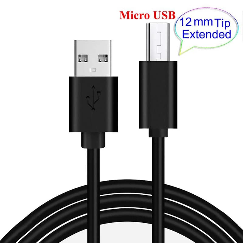 Cavo micro USB con punta extra lunga da 12 mm, connettore esteso per Blackview BV6100 A60 BV4000 / BV5800 Pro BV6000 BV6000s Telefono robusto
