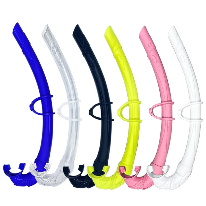 Free silicone full snorkeling can be folded with bow bite, soft and comfortable swimming snorkeling