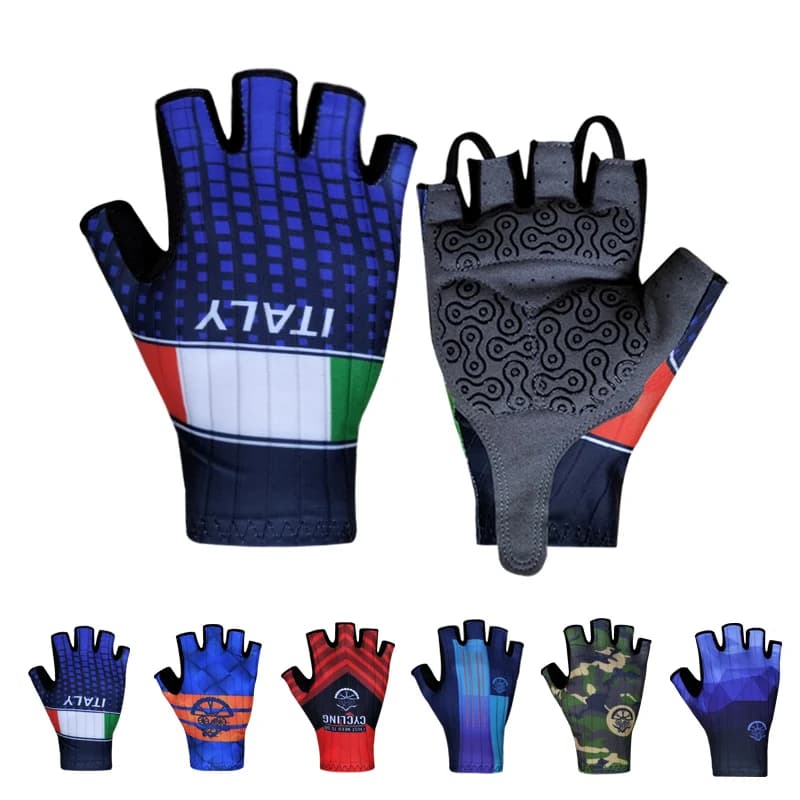 Italy cycling gloves for bicycle half fingers breathable anti slip Gel Pad MTB road bike gloves man woman sports gloves outdoor