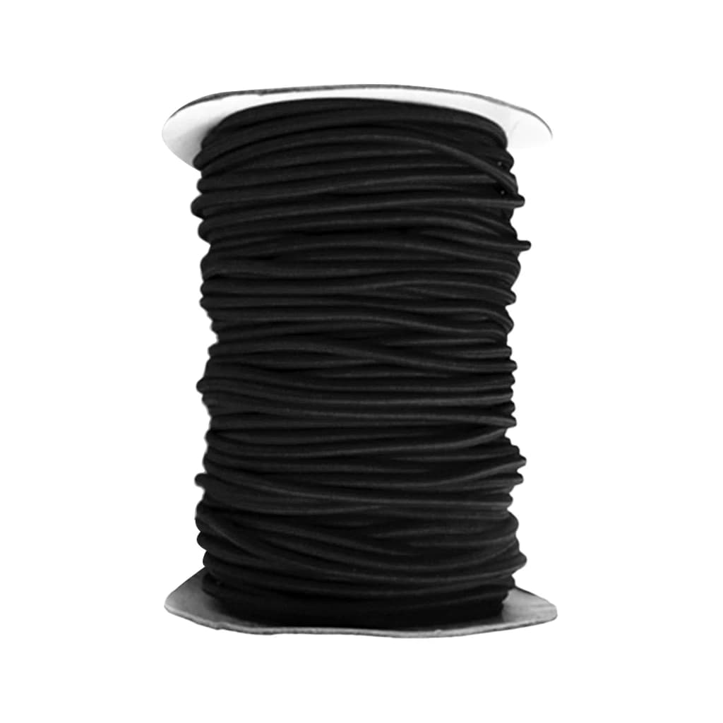 4 millimetri Nero Elastico Attrezzature Bungee Shock Cord Cavo Barca Incatramata Del Bagagli Tie Imbottiture Corda Marina