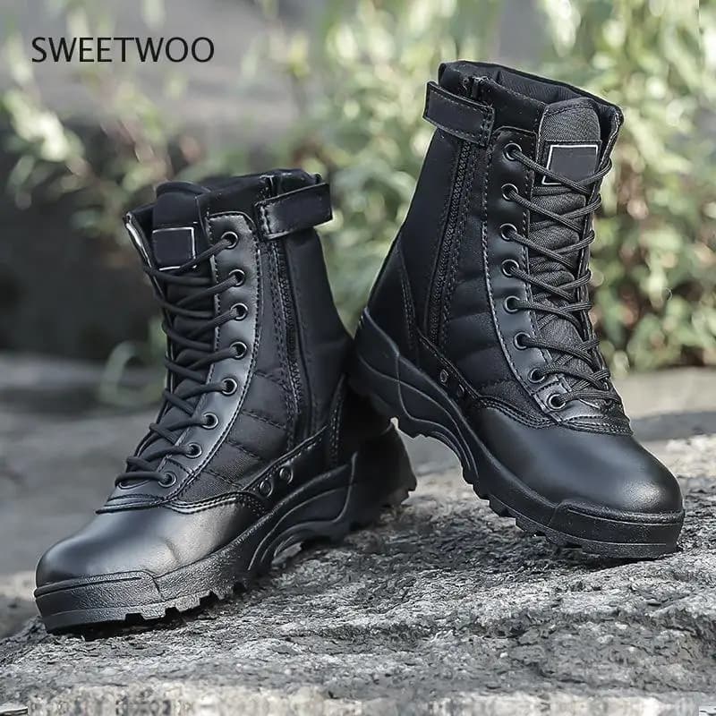 Scarpe militari a prova di freddo da uomo invernali forze speciali Desert Swat stivali da combattimento stivali da trekking all'aperto da allenamento tattici alti