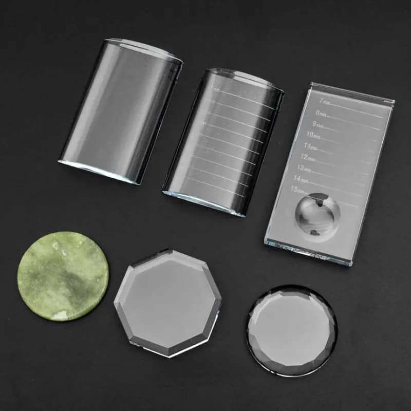 1PC Crystal Faux Eyelashes Support Pallet Stand U Curve/Dried Eyelash Fins Piega Support Pad Transparent Tray Tool