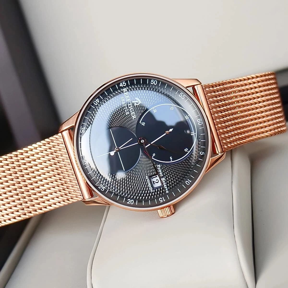 Reef Tiger/RT 2021 nuovo arrivo orologi meccanici da uomo di lusso delle migliori marche orologi automatici impermeabili con data in oro rosa