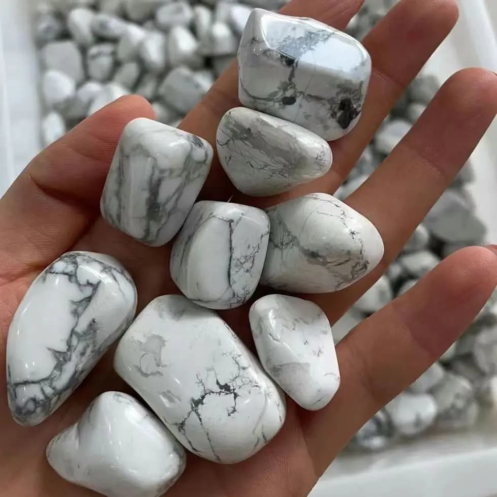 Natural White Turquoise Rock Rough Stone Nugget Size Healing Gravel for Planting Pot Aquarium Fish Tank Decor