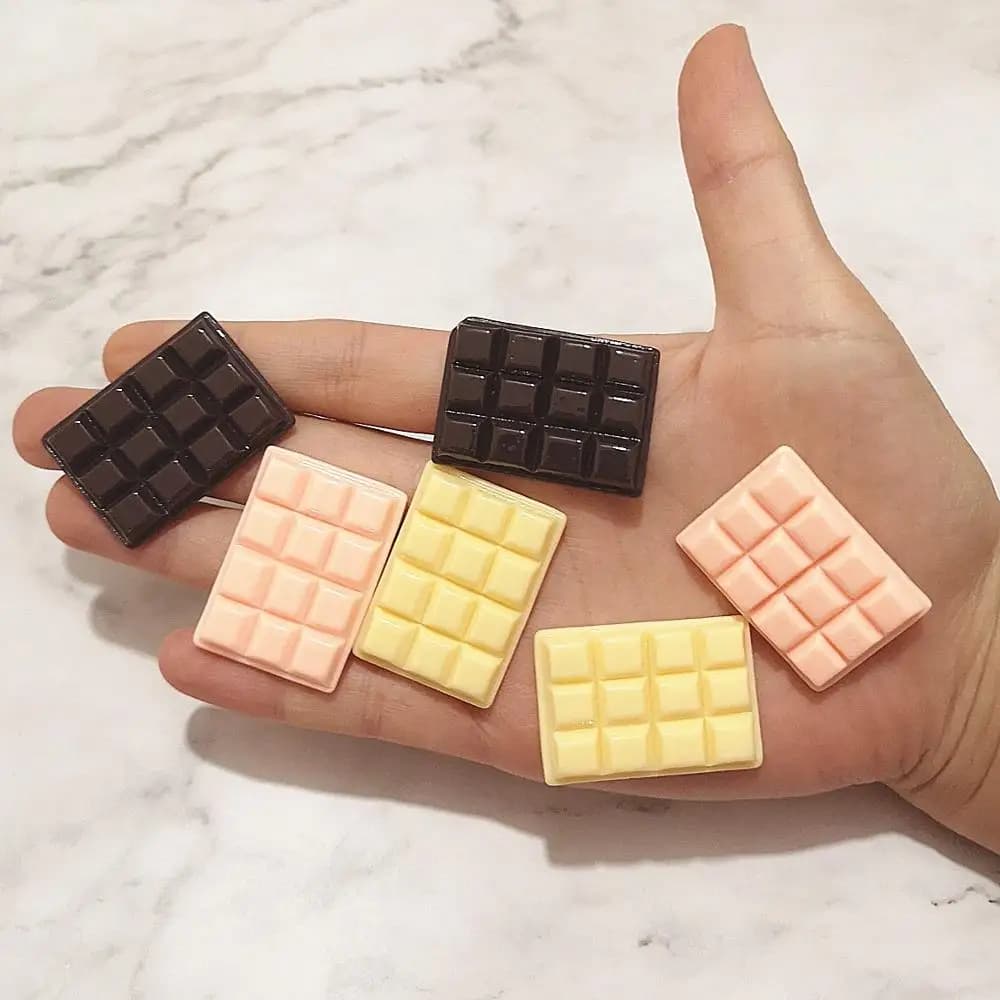 6 Pz/lotto Cioccolato Polimero Melma Pendenti E Ciondoli di Modellazione di Argilla Kit FAI DA TE Accessori Scatola di Giocattoli Per I Bambini Melma Forniture di Riempimento