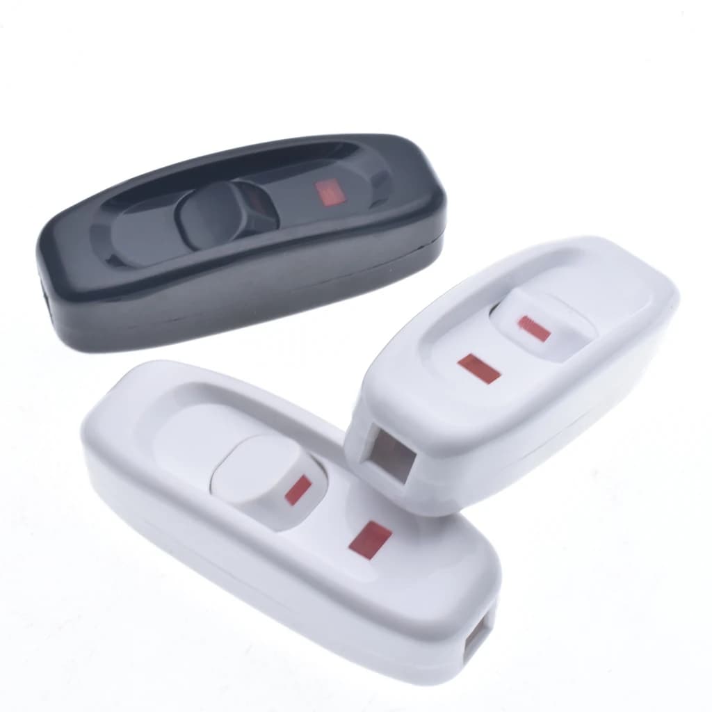 Nuovo interruttore per lampada da comodino AC 250V 10A in linea ON/OFF lampada da tavolo lampada da tavolo cavo interruttore con indicatore luminoso a LED