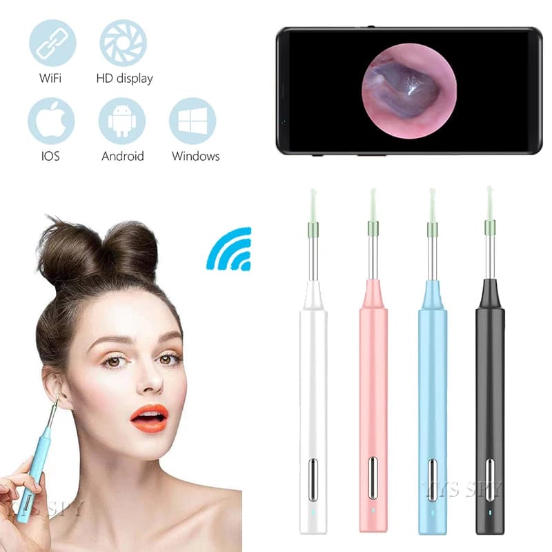 HD 1080P Mini Wifi endoscopio fotocamera 4.3MM Ear Pick microscopio 6 LED lente impermeabile naso otoscopio domestico per Android IOS vinci