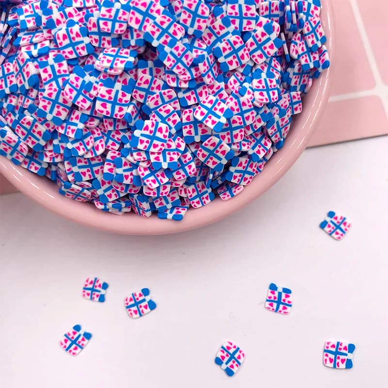 50g di Regalo Variopinto Polimero Caldo Morbido Argilla Spruzza per Artigianato klei Piccolo Carino Particelle di Fango FAI DA TE Unghie Artistiche Decorazioni Fette: 5 millimetri