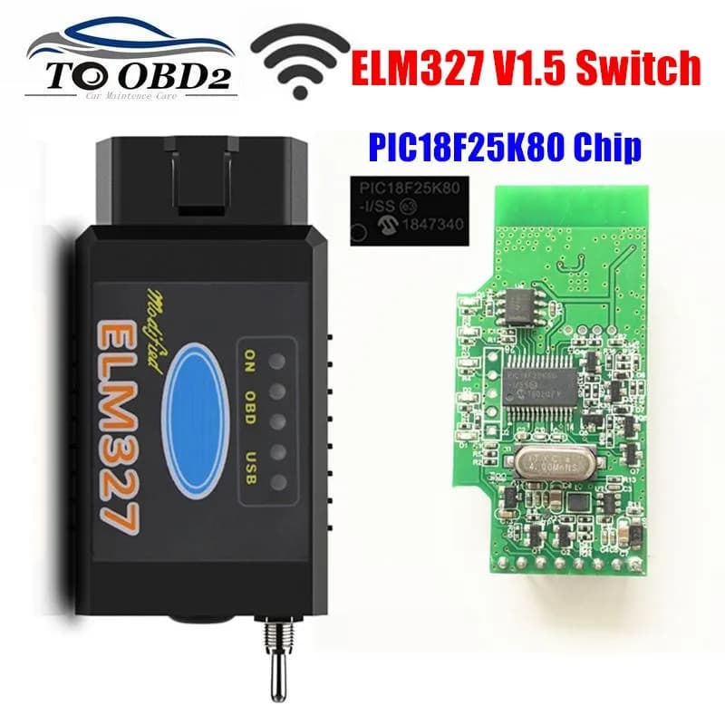 HS-CAN/MS-CAN ELM327 V1.5 Interruttore PIC18F25K80 Supporto chip BT/WIFI ELM 327 Per Ford FORScan OBD2 Scanner diagnostico per auto