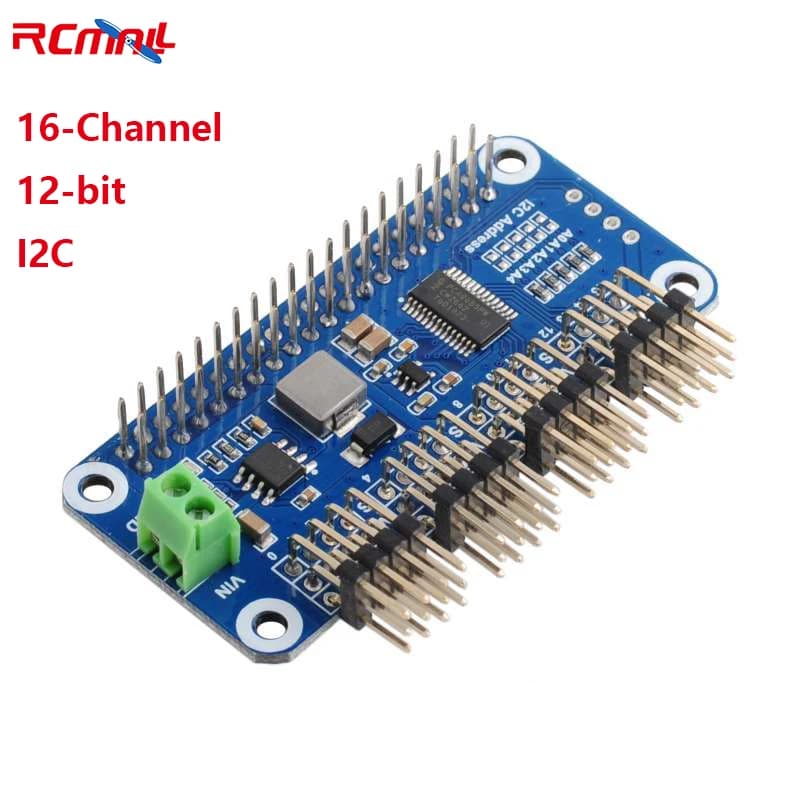 Servoazionamento Waveshare HAT (B) Interfaccia I2C a 16 canali e 12 bit per Raspberry Pi