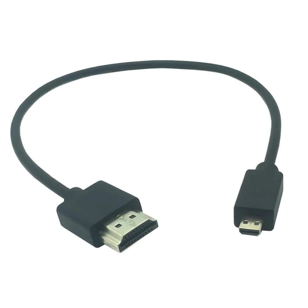 Gold Micro HDTV Cable Type A to Type D 2k*4k hd @60hz HDTV to Micro HD Cable 0.3M 0.6M 1M OD 3.0mm