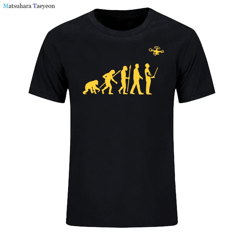T-shirt Quadcopter Divertente Drone Camicia Evolution T Shirt Nuovi uomini estivi Vendita calda Moda Casual Stampato Top Tee T-shirt in cotone