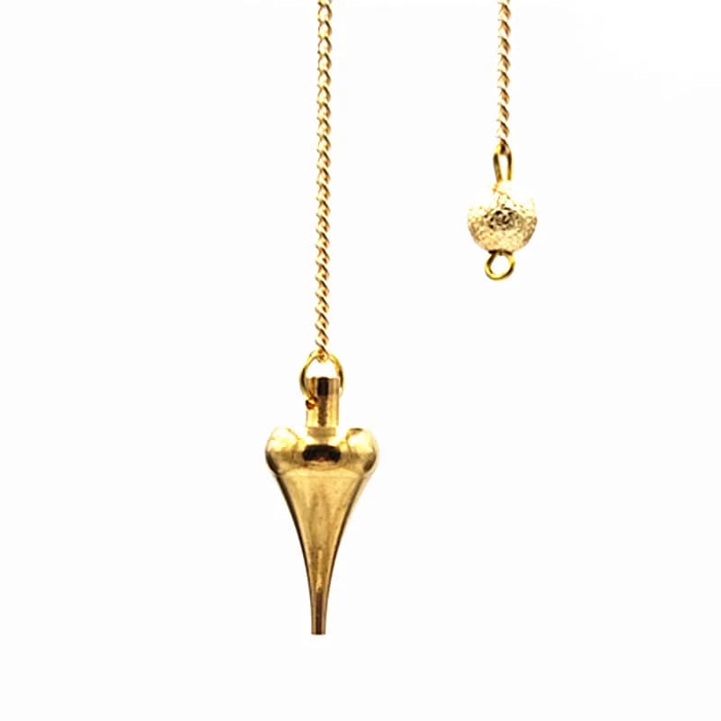pendoli per dowsing Altalena spirituale in metallo divinazione ipnosi metallo ottone non cristallo metallo rame solido pendolo standard