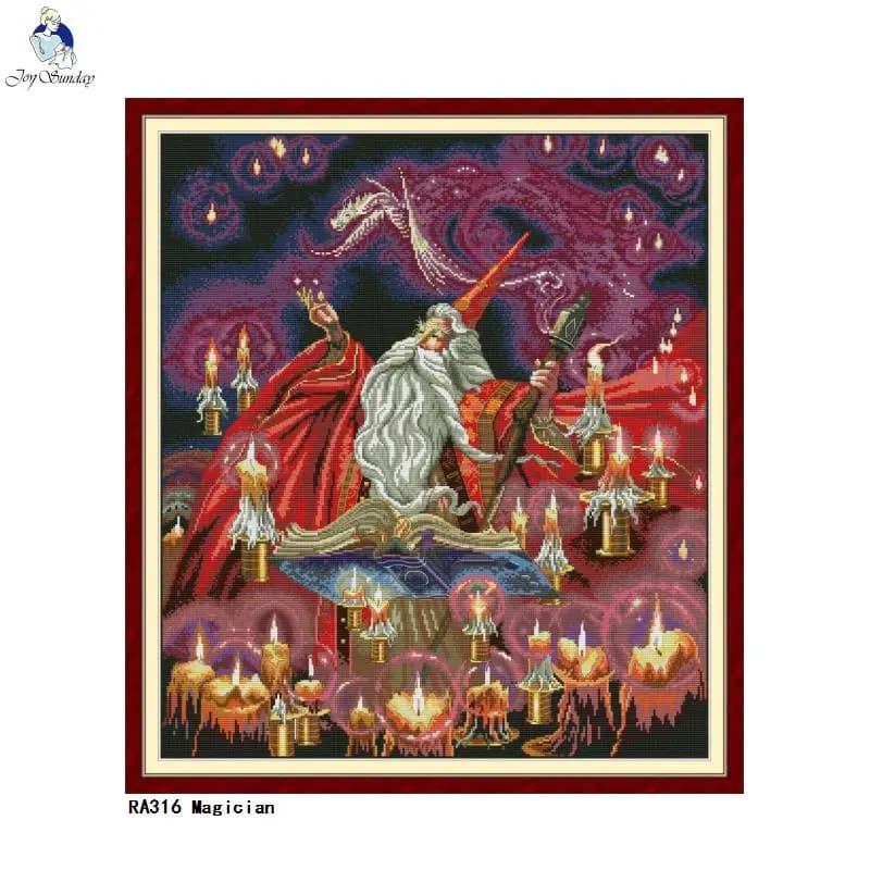Magician Patterns DIY Hand Made Counted Cross Stitch Kit Sale DMC Cotton Thread Embroidery Set Home Decoration Send Gift