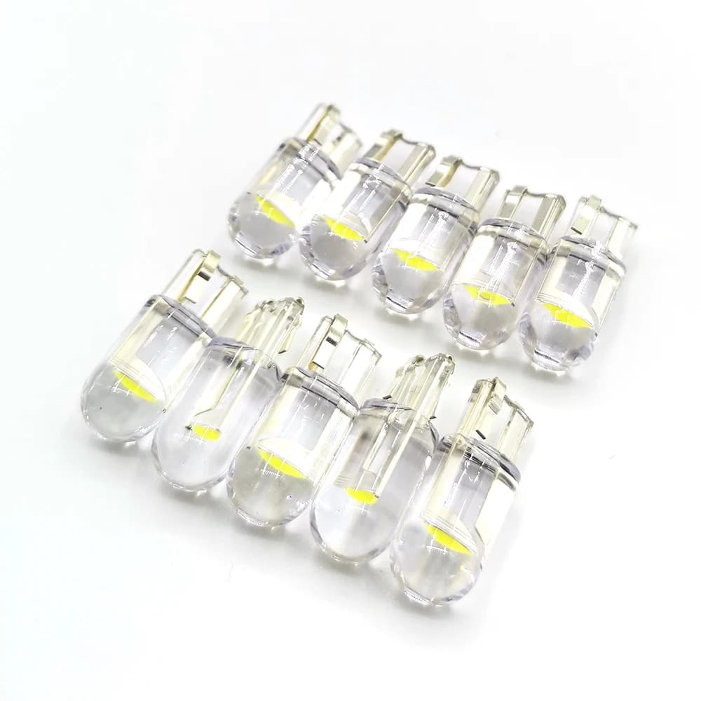 10x2021 Il più nuovo W5W Led T10 Luce per auto COB Vetro 6000K Bianco Auto Automobili Lampada targa Cupola Lettura DRL Lampadina Stile 12V