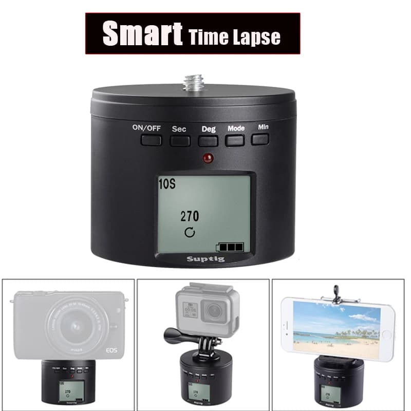 Per GoPro Hero 11 10 9 8 Time Lapse treppiede Panning elettrico rotante 360 per GoPro Insta360 X4 Rs R Dji Osmo Action 4