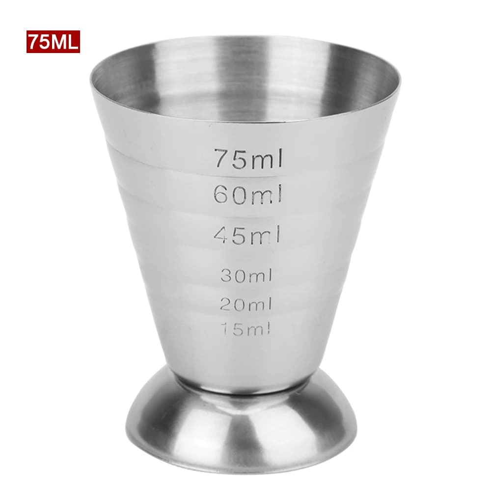 Bar Accessori per bevande miste Misura tazza Bar Cocktail Shaker Jigger Strumenti per cocktail Gadget in acciaio inossidabile da 75 ml