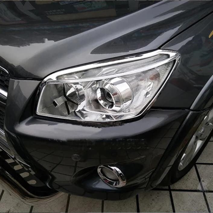 Chromed For Toyota RAV4 XA30 2005 2006 2007-2009 2010 2012 front headlights lamp cover adhesive finishes Accessories