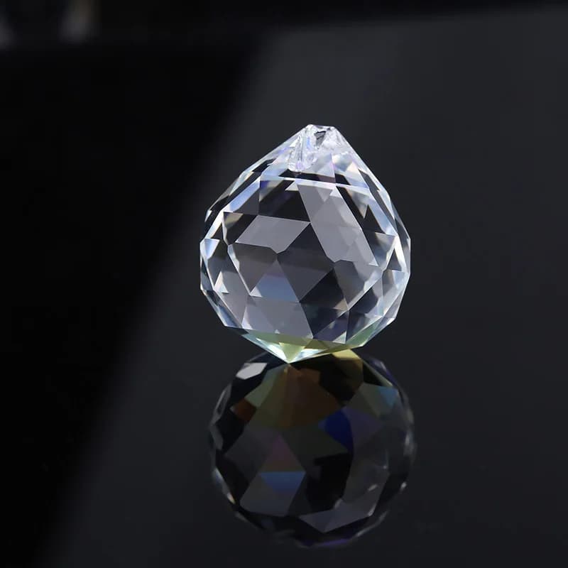 10 pezzi 20mm vetro sfaccettato trasparente sfera di cristallo prisma lampadario parti di cristallo appeso illuminazione a sospensione palla matrimonio decorazioni per la casa