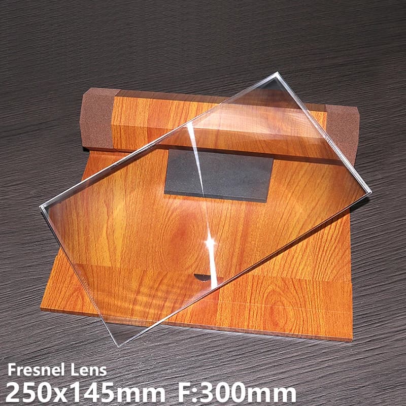 Fresnel len 250x145mm R6mm F300mm 12 "proiettore fai da te a energia solare Schermo intero 3X ingrandimento Fuori di campo Faretto Customizab